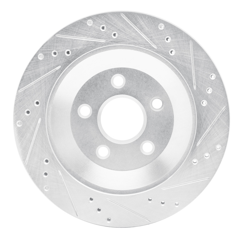 Ford Freestar Brake Rotor (1) - Rear Left - R1 Concepts - Drilled & Slotted - Silver - `04-`07